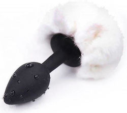 LateToBed Anal Plug Small Black / White 7cm