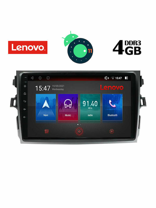 Lenovo Sistem Audio Auto pentru Toyota Corolla 2006-2012 (Bluetooth/USB/AUX/WiFi/GPS/Apple-Carplay/Partitură) cu Ecran Tactil 9" DIQ_SSX_9713