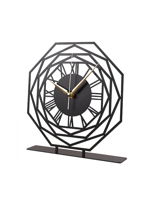 HomeMarkt Tabletop Clock Black HM7468.01