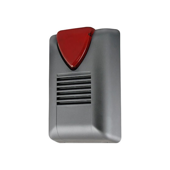 Olympia Electronics Alarm Siren Battery Outdoor 115dB 12V with Red Light 19x29cm