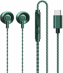 Remax RM-711i Earbuds Handsfree Ακουστικά με Βύσμα Lightning Πράσινο Remax RM-711i Earbuds Handsfree Ακουστικά με Βύσμα Lightning Πράσινο