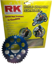 REAR WHEEL SPROCKET RK ALUMINIUM BLUE 38D 428 GRAND SUPRA GLX