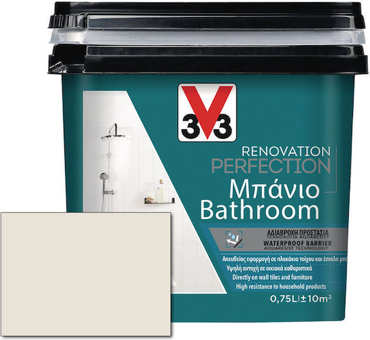 V33 Renovation Perfection Bathroom Χρώμα Μπεζ Cotton Veil 75ml 118083