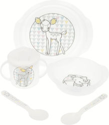 Stor Set de hrănire Little Treasures din Plastic Galben 5buc