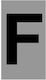 Ergo "F" Sign with Text in Black Color Aluminum 3cm 572410.0036