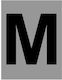 Ergo "Μ" Sign with Text in Black Color Aluminum 3cm 572410.0043