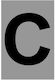 Ergo "C" Placă cu Literă în Negru Culoare 3cm 572410.0011