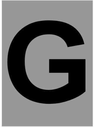 Ergo "G" Πινακίδα με Γράμμα G σε Μαύρο Χρώμα 4cm 572410.0069