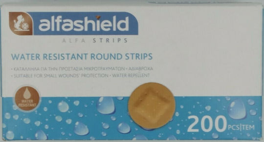 Karabinis Medical Alfashield Water Resistant Round Strips Αυτοκόλλητα Επιθέματα 200τμχ