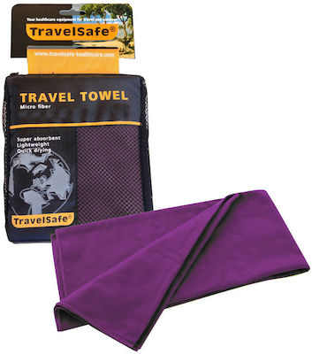 Travelsafe ΜF Πετσέτα Προσώπου Microfiber Μωβ 80x40εκ.