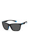 Polaroid Men's Sunglasses With Black Horn-Rimmed Frame And Grey Polarized Lens PLD2126/S OY4/M9