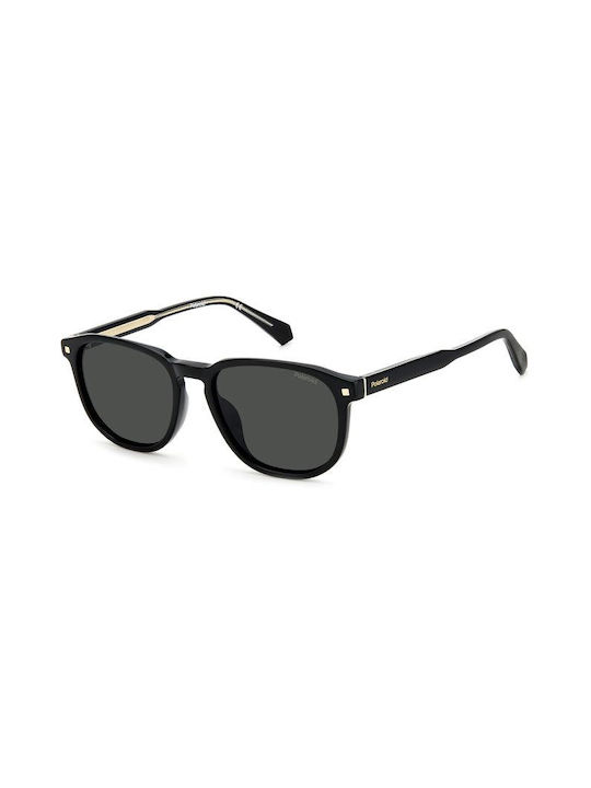 Polaroid Men's Sunglasses with Black Plastic Frame and Black Polarized Lens PLD4117/G/S/X 807M9