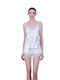 Milena by Paris Winter Satin Bridal Women's Nightdress White 4157