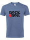 Tricou unisex, " Rock & Roll ", Albastru