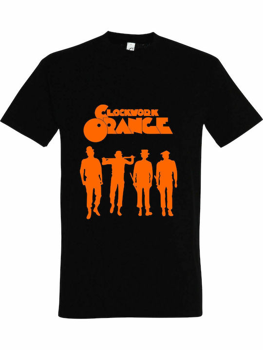 T-shirt Unisex " Clockwork orange Logo & Silhouetten ", Schwarz