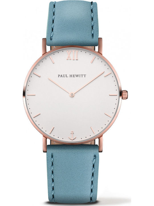 Paul Hewitt Women's Watch with Blue Leather Strap