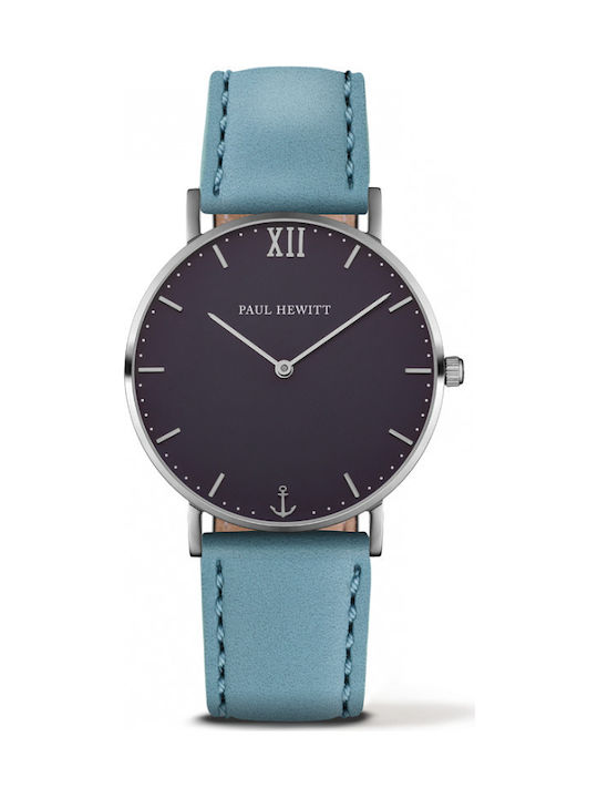 Paul Hewitt Γυναικείο Ρολόι 39mm Μπαταρίας με Μπλε Δερμάτινο Λουράκι
