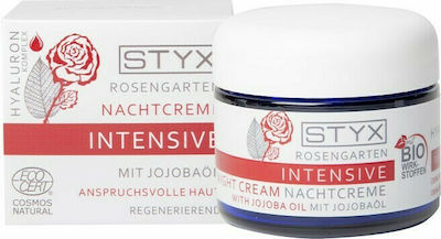 Styx Rosengarten Κρέμα Προσώπου Νυκτός για Αντιγήρανση με Υαλουρονικό Οξύ 50ml