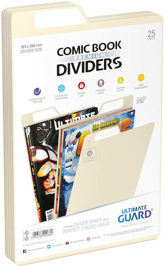Ultimate Guard Πλαστικά Ευρετήρια A4 25τμχ Premium Comic Book Dividers Sand 25τμχ
