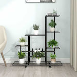 vidaXL 336114 Plant Tower Metallic 94,5 x 25 x 92,5 cm Wheeled 94.5x25x92.5cm.