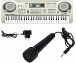 Aria Trade Keyboard AG278E with 61 Keyboard Standard Touch Silver