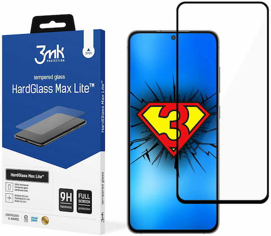 3MK HardGlass Max Lite Закалено стъкло за цялото лице Черен (Galaxy S21 FE 5G)