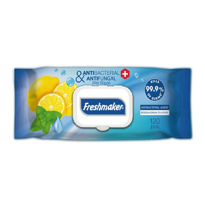 Fulya Kozmetik Freshmaker Antibacterial & Antifungal Wet Wipes Lemon