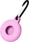 Hook Silicone Keychain Case for AirTag Pink