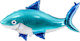 Balon Folie Jumbo Albastru Shark 102buc