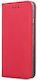 Smart Magnet Buchen Sie Synthetisches Leder Rot (Realme 8i)