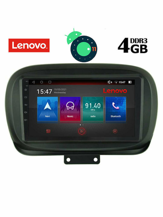 Lenovo Sistem Audio Auto pentru Fiat 500X 2014+ (Bluetooth/USB/AUX/WiFi/GPS/Apple-Carplay/Partitură) cu Ecran Tactil 9" DIQ_SSX_9134