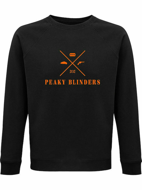 Sweatshirt Unisex, Organic " Peaky Bliders Elements ", Black