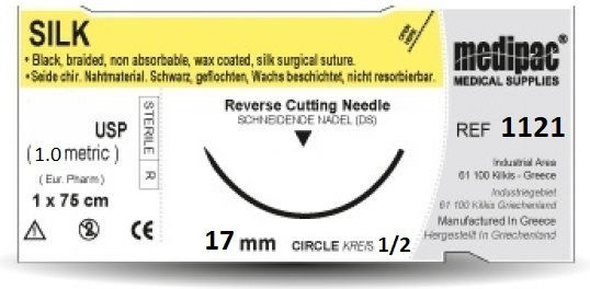 Medipac Ράμματα Silk 5/0 17mm