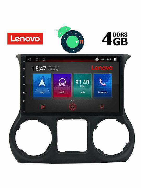 Lenovo Car-Audiosystem für Jeep Wrangler 2007-2017 (Bluetooth/USB/AUX/WiFi/GPS/Apple-Carplay) mit Touchscreen 10.1" DIQ_SSX_9295