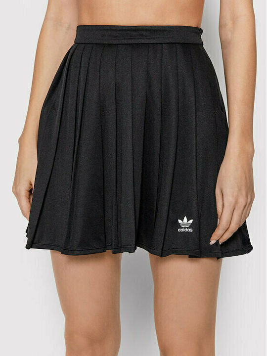 Adidas Πλισέ Ψηλόμεση Mini Φούστα σε Μαύρο χρώμα