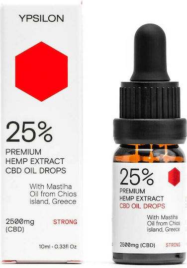 Ypsilon Premium Extract Öl Hanfprodukte (CBD) in Drops 2500mg Stark mit 25% CBD 10ml