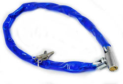 80cm Motorcycle Anti-Theft Chain with Lock in Blue