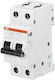 Abb Automatic Circuit Breaker 1A Double-pole AC 24828