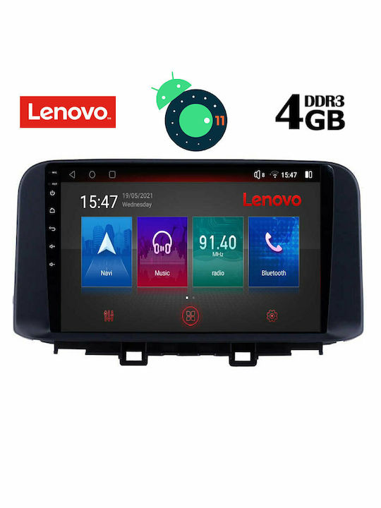 Lenovo Car-Audiosystem für Hyundai Kona 2017+ (Bluetooth/USB/AUX/WiFi/GPS/Apple-Carplay) mit Touchscreen 9" DIQ_SSX_9237