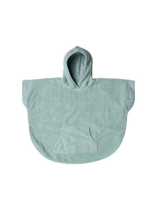 Bebejou Hooded Baby Poncho Fabulous Paper Planes Green