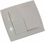 Cogex Recessed Electrical Lighting Wall Switch with Frame Basic White K-1495