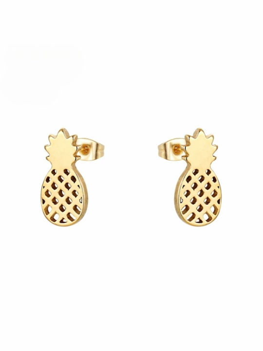 Children's pineapple earrings surgical steel hypoallergenic