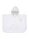 Bebejou Hooded Baby Poncho Ollie White