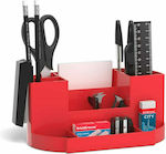 Plastic Desk Organizer Victoria in Red Color