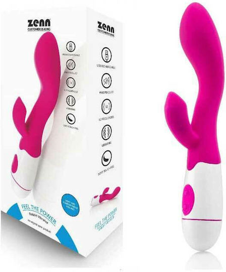 Zenn Feel The Power Δονητής Rabbit Rabbit Vibrator 20cm Pink