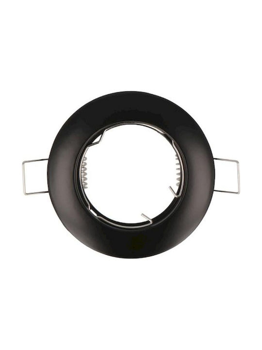 Geyer Rund Metallisch Einbau Spot mit Fassung GU10 Schwarz 3x3cm. 1Stück