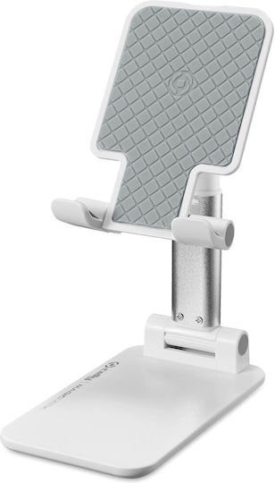 Celly Portable Magic Desk Holder Desk Stand for Mobile Phone in White Colour