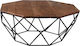 Drake Round Solid Wood Side Table Ακακία L82xW82xH40cm