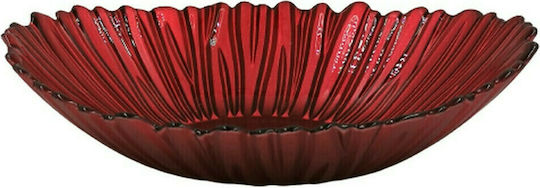 Pasabahce Aurora Dekorative Platte Oval Glas Rot 1Stück 33x25x8cm