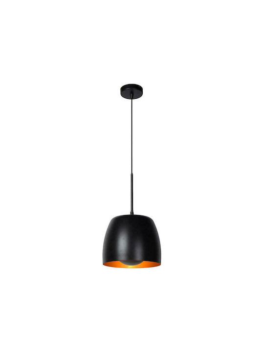 Lucide Lightning Nolan Pendant Light Single-Light for Socket E27 Black